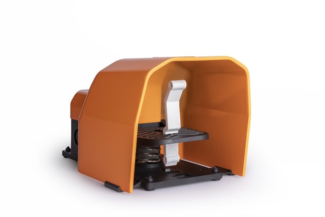 PDK Series Metal Protection 1NO+1NC with Hole for Metal Bar Single Orange Plastic Foot Switch